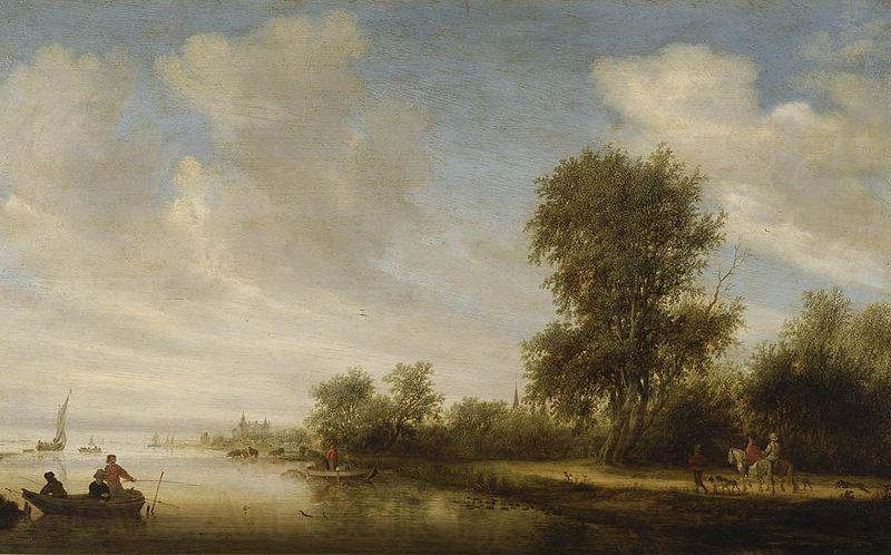 Salomon van Ruysdael River landscape Norge oil painting art